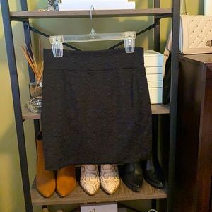 Black textured slip on skirt no zipper, lined NWT